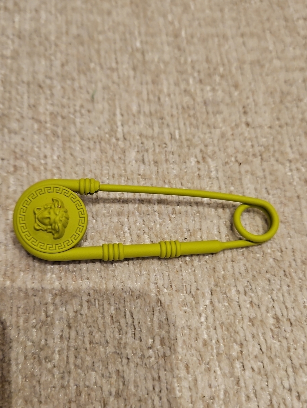 Versace Medusa Safety Pin Brooch Metal Authentic
